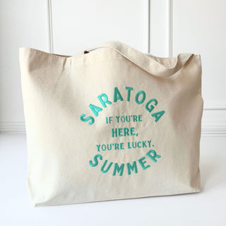 Saratoga Summer - Embroidered Tote